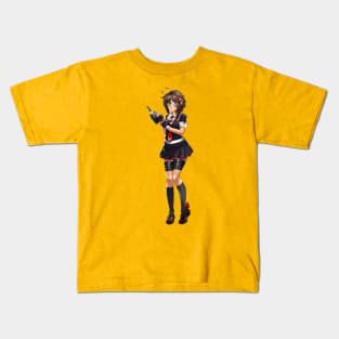 Beautiful And Shy Woman Kids T-Shirt